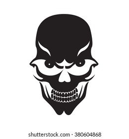  human skull with Black and white