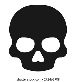 Human skull / death or dead flat vector icon for games and websites