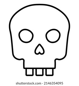 Human Skull Death Symbol Black White Stock Vector (Royalty Free ...