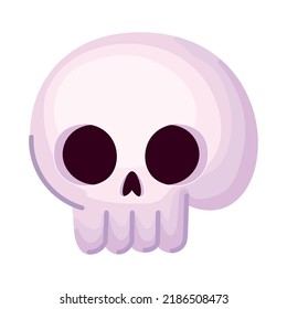 human skull design over white