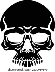 A human skull grim reaper cartoon skeleton head drawing