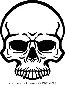 A human skull grim reaper cartoon skeleton head drawing