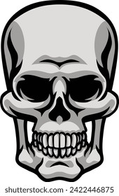 A human skull grim reaper cartoon skeleton head drawing