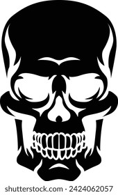 A human skull grim reaper cartoon skeleton head drawing