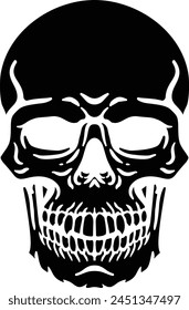 A human skull grim reaper cartoon skeleton head drawing