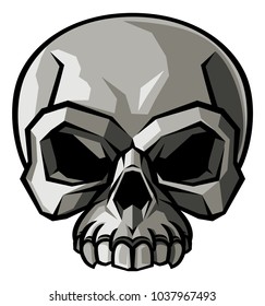 A human skull grim reaper stylised design element 