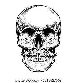 HUMAN SKULL WITH HEAD ACCESSORIES