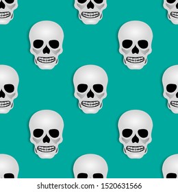 
human skull head design pattern. design to commemorate halowen day and day of death. designs are ready to be printed on fabric, paper, and related to the design