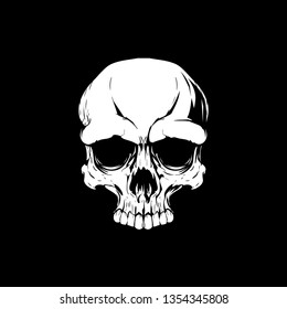 human skull head vector design