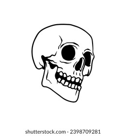 Human Skull head vector design templates design