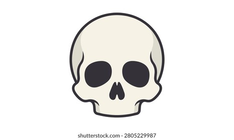 Human skull with hollow eyes vector icon