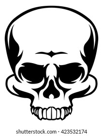 A human skull icon illustration