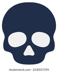 Human skull icon isolated on white background.