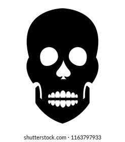 
Human skull icon on white background
