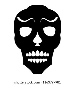 
Human skull icon on white background
