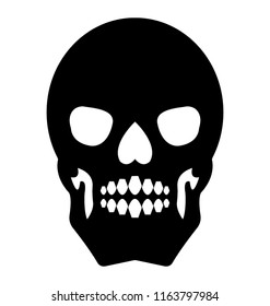 
Human skull icon on white background
