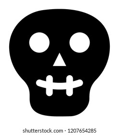 
Human skull icon on white background
