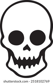 Human skull icon silhouette vector illustration