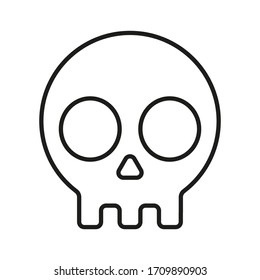 Human skull icon in trendy flat style isolated. EPS 10.