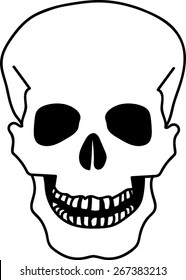 Human Skull Icon - Vector Art