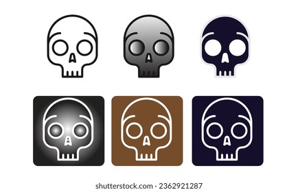 Human skull icon, Vector illustration.