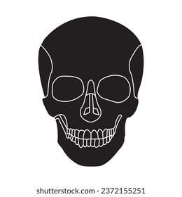 Human skull icon vector illustration symbol design