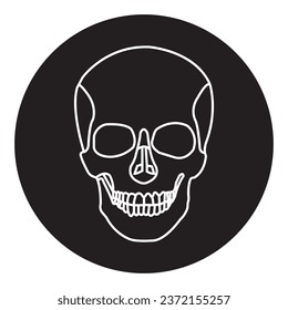 Human skull icon vector illustration symbol design