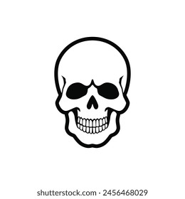 Human skull icon vector illustration