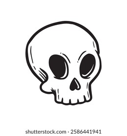 Human skull icon vector illustration with white background