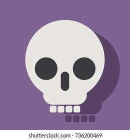 Human skull icon, vector illustration design. Halloween collection.