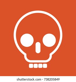 Human skull icon, vector illustration design. Halloween collection.