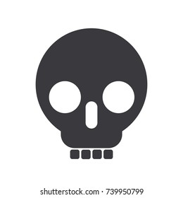 Human skull icon, vector illustration design. Halloween collection.
