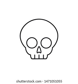 Human skull line icon. linear style sign for mobile concept and web design. Skull skeleton outline vector icon. anatomy symbol, logo illustration. Vector graphics