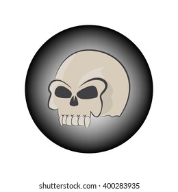 human skull logo concept. vector icon.