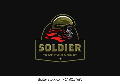 Human Skull Military Motorcycle Helmet Vector Stock Vector (Royalty ...