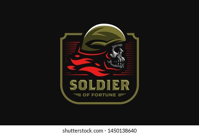 Human Skull Military Motorcycle Helmet Vector Stock Vector (Royalty ...