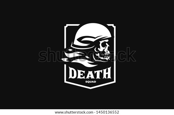 Human Skull Military Motorcycle Helmet Vector Stock Vector (Royalty ...