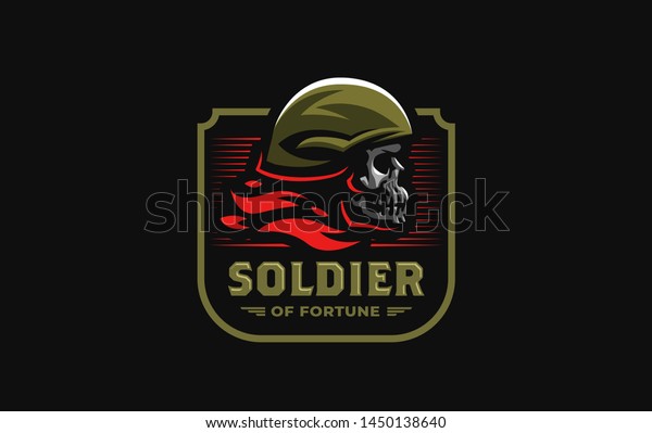 Human Skull Military Motorcycle Helmet Vector Stock Vector (Royalty ...