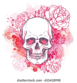 Watercolor Skull Images, Stock Photos & Vectors | Shutterstock