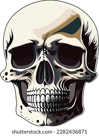 Human Skull realistic vector illustration