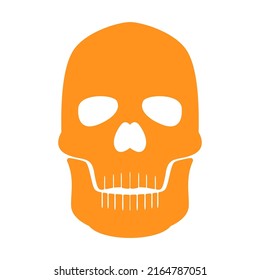 Human skull simple vector illustration