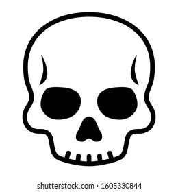 Human skull skeleton head vector illustration