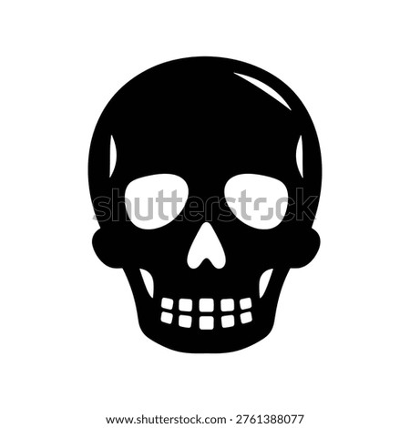 Human Skull Skeleton Vector Icon