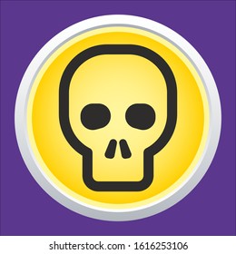 Human skull. Symbol of danger. Abstract concept, icon. 
