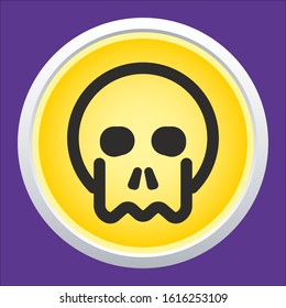 Human skull. Symbol of danger. Abstract concept, icon. 