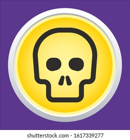 Human skull. Symbol of danger. Abstract concept, icon. 