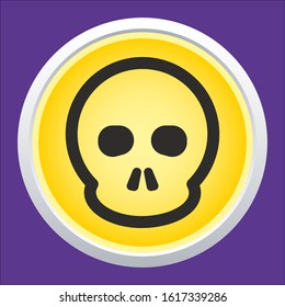 Human skull. Symbol of danger. Abstract concept, icon. 