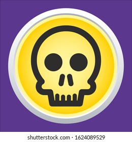 Human skull. Symbol of danger. Abstract concept, icon. 