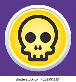 Human skull. Symbol of danger. Abstract concept, icon. 