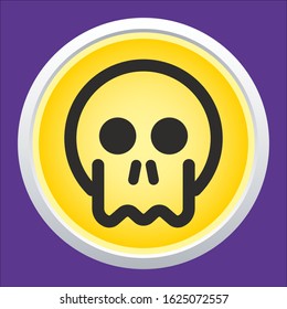 Human skull. Symbol of danger. Abstract concept, icon. 